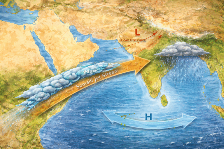 role of somali jet stream in the formation of indian monsoon